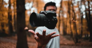 Fotógrafo en el bosque