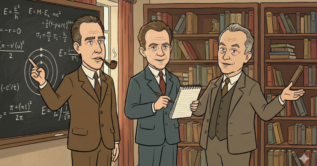 Niels Bohr, Werner Heisenberg y Max Born