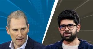 Aravind Srinivas y Andy Jassy